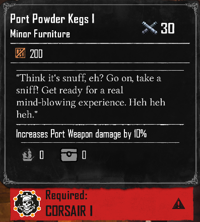 Port Powder Kegs I (Required:Corsair 1)